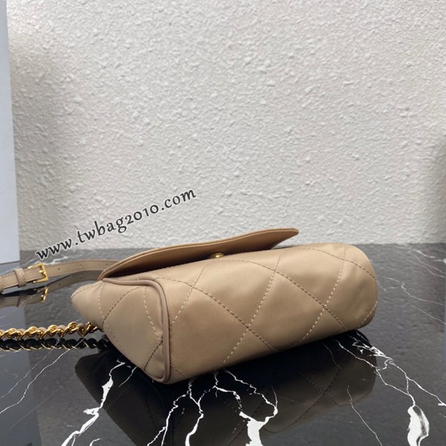 Prada專櫃新款中古小挎包 1BD619 普拉達Vintage中古鏈條菱格流浪包 csp1372